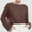 Brown, variant on SNKSDGM Easter Shirts Summer Tops Plus Size Women Trendy Spring And Summer New Female Thin Large Round Neck Trumpet Sleeve Knitted T Shirt Womens Short Sleeve Tops Trendy