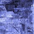 thumbnail image 1 of Ahgly Company Indoor Square Oriental Blue Industrial Area Rugs, 8' Square, 1 of 4