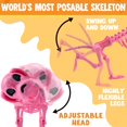 thumbnail image 3 of Decoración JOYIN con forma de esqueleto de perro posable para Halloween, 32 cm, rosa, 3 of 8