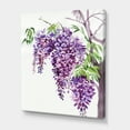 thumbnail image 3 of Designart ' Wisteria Purple Branches ' Traditional Canvas Wall Art Print, 3 of 4
