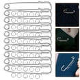 thumbnail image 2 of 10pcs Brooch Findings Safety Pin Needles with Holes Multi-use Metal Pin Brooch for DIY, 2 of 5