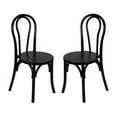 thumbnail image 2 of Emma + Oliver Set of 2 Solid Wood Thonet Style Stack Dining Chairs with Black Finish, 2 of 12