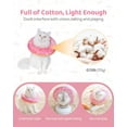 thumbnail image 3 of Cône de Chat Réglable, Collier de Récupération de Chat, Cône de Protection de Cicatrisation après Chirurgie Collier de Chaton Elizabethan (S, Rose), 3 of 5