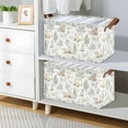thumbnail image 2 of Yayeee Foldable Storage Basket for Shelves Waterproof Cloth Bins with Handles, Watercolor Forest Pattern, 2 of 7