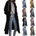 thumbnail image 2 of Gabardina de mujer de fotógrafo callejero de invierno Abrigo de lana de doble cara Abrigo cruzado, 2 of 6