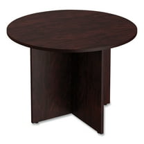 Alera Valencia Round Conference Table w/Legs, 29 1/2h x 42 dia., Mahogany -ALEVA7142MY