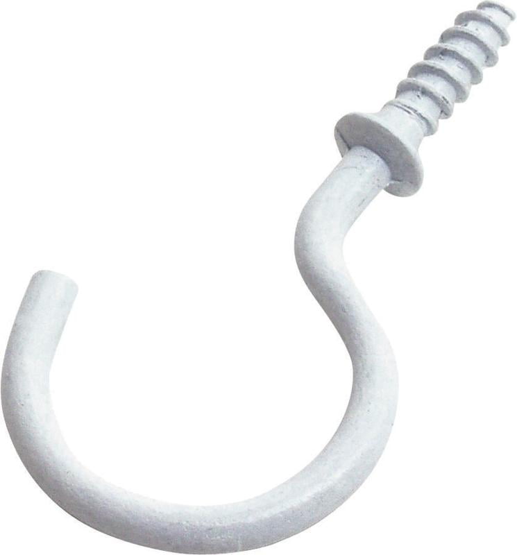 ProSource Cup Hook Steel Polished Brass White Painted