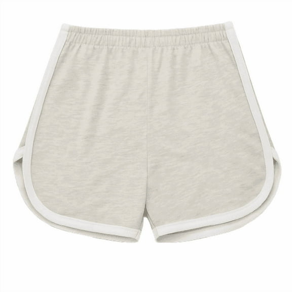 Girls’ Cotton Summer Shorts, Gray, Size 3/4Y