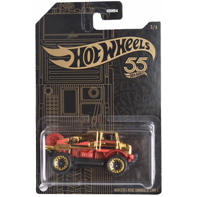 Auto fundido a presión Hot Wheels Mercedes Benz Unimog U 1300 L 1:64