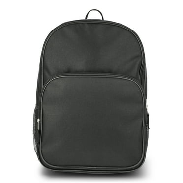 Wonder Nation Kids Unisex 17" Backpack, Solid Black