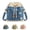 Blue, variant on Denim Crochet Bucket Bag, Drawstring Crossbody Shoulder Purse, Boho Jean Handbag with Daisy Embroidery and Adjustable Strap