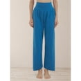 thumbnail image 4 of Pantalones de Yoga de Pierna para Mujer, Holgados y Cómodos, de Cintura Alta, con Bolsillos. Azul L, 4 of 10