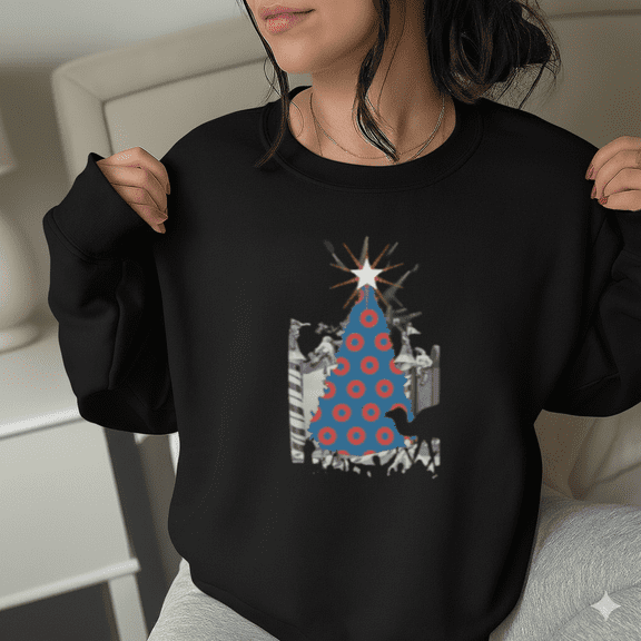 Phish Christmas Tree Music Fan Holiday Festive Graphic Vintage Style Sweatshirt, up to Size 5XL