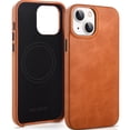 thumbnail image 1 of Funda de piel auténtica KeziHome para iPhone 15 de 6.1 pulgadas, 1 of 7