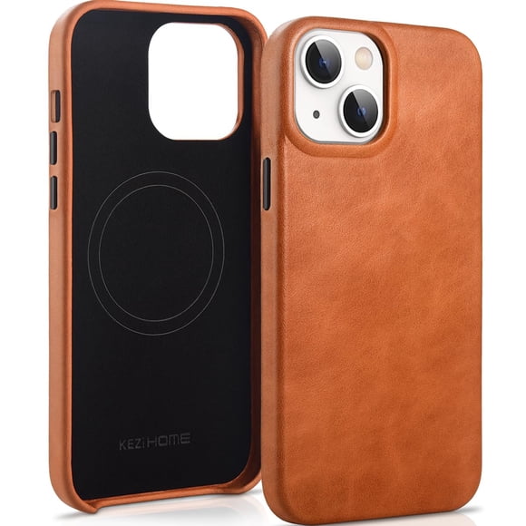 Funda de piel auténtica KeziHome para iPhone 15 de 6.1 pulgadas
