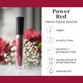 thumbnail image 2 of Aromi Dark Red Liquid Lipstick | Long-Lasting Maroon Lip Color  for Women, Matte Finish (Preppy Red), 2 of 9