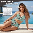 thumbnail image 3 of XYZCANDO His and Hers Swimwear Couple Beach Swimwear Men's Beach Shorts & Women's Bikini Set Horse Flowers Matching Outfit for Honeymoon Pool Summer Vacation Hawaiian Outfits, 3 of 6