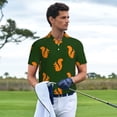 thumbnail image 2 of Kdxio Bold Squirrel Silhouettes Print Men's Short Sleeve Polo Shirt,Midweight Men's Shirt-Small, 2 of 5