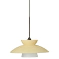 thumbnail image 2 of 1XT-271897-BR-Besa Lighting-Trilo 7-One Light Cord Pendant with Flat Canopy-7 Inches Wide by 3.13 Inches High-Bronze Finish-Champagne Glass, 2 of 2