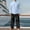 Light Blue, variant on mihongmao Airport Travel Outfit Men Casual Pullover Round Neck Sports Print Long Sleeve Trousers Two-Piece Elastic Waist Tracksuit Army Green L