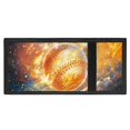 thumbnail image 4 of Uourmeti Fiery Baseball Print Large Capacity Trifold Card Wallet, Polyester Fabric Kids Trifold Wallet Compact Children's Wallet for Travel Shopping, 4 of 6