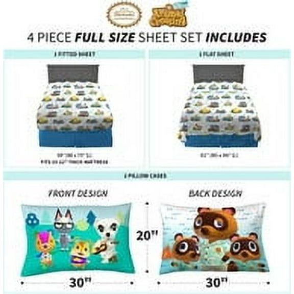 Animal Crossing Gone Camping Full Sheet Set