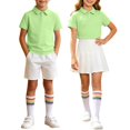 thumbnail image 1 of Odeerbi Niñas 3 Piezas Preppy Vestido Tenis Camisa de Golf y Falda Plisada Con Set de Uniforme de La Escuela de Las Medias, 1 of 9