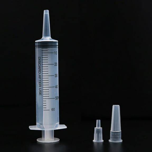 Niovtt 60ml Healthy Plastic Syringe, Suitable for Oral, Scientific Laboratory, Measuring, Needle-Free Animal Food Feeding