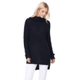 thumbnail image 3 of YEMAK Women's Chunky Loose Oversized Turtleneck Knit Tunic Long Sweater Top MK3660-BLACK-L, 3 of 6