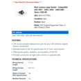 thumbnail image 2 of Rear License Lamp Socket - Compatible with 2001 - 2003, 2005 - 2006 GMC Sierra 1500 HD 2002, 2 of 2
