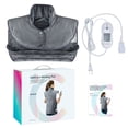 thumbnail image 3 of Chal de masaJe con caleFacción eléctrica, manta con almohadilla calentada para cuello y espalda, envoltura de calor, cinturón de temperatura aJustable, 3 of 4