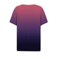 thumbnail image 5 of YHAJDS Short Sleeve Shirts for Women V Neck Raglan Sleeve Print Casual Summer Top, 5 of 5