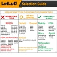 thumbnail image 3 of Kit de cuchillas oscilantes LEILUO, 116 piezas, para DeWalt Makita, 3 of 7