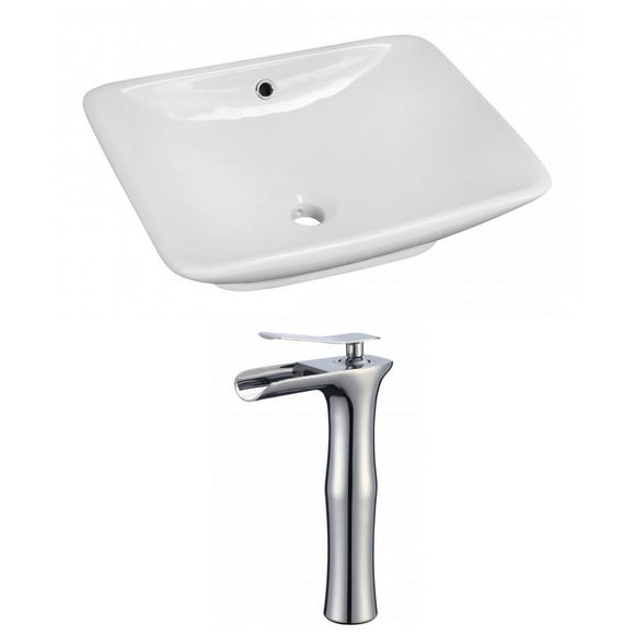 Imaginations Américaines 21.5-po. W Vessel Set Blanc