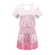 thumbnail image 5 of Mini Vestido de Verano Color Sólido Cuello en V Manga Corta Vestido de Becerro Medio, Vestido Corto de Verano, 5 of 5
