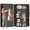 Black, variant on Marcree Metal Storage Cabinet with 2 Doors, Black 72” Steel Storage Wardrobe Cabinet, Employees Locker Closet Clothing Coat Steel Wardrobe Cabinet with Hanging Rod for Garage, Gym, Home Office