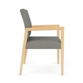 thumbnail image 2 of Pemberly Row Waiting Reception Wide Guest Chair Wood Frame in Gray, 2 of 5