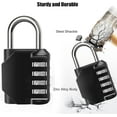 thumbnail image 4 of Combination Lock Waterproof 4 Digit Padlocks with Combination Code, Zinc Alloy Combination Lock for Door, Tool Boxes, Schools, Gym, Garden, Fences, Reel Cabinet & Storage, 4 of 7