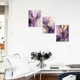 thumbnail image 4 of ZHONGYUTONG Abstract Canvas Prints Wall Art 3 Piece Purple and Gold Abstract Bathroom Pictures for Living Room Bedroom Decor Framed (11"x14"x3PCS), 4 of 6