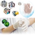 thumbnail image 1 of Tbest Gants en Latex, 100pcs Gants en Latex Jetables Protection des Mains Résistante au Poinçon,, 1 of 8