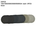 thumbnail image 1 of BTOER 25Pcs Wet/Dry Sandpaper Hook And Loop Round Sanding Disc 2/3/4/5/6 Inch Sander Paper 1000/1500/2000/3000/5000 Grit, 1 of 5