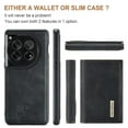 thumbnail image 6 of Compatible with OnePlus 12 Removable 2 in 1 Wallet Case,Retro Premium PU Leather Cell Phone Back Cover Magnetic Detachable with Trifold Wallet Credit Card Cash Holder Kickstand Case,Black, 6 of 9