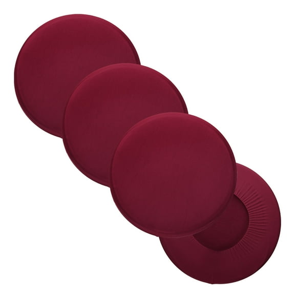 Uxcell 4 Pcs Stool Covers Round Bar Deep Red Chair Covers with Elastic Band