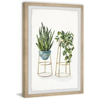 Marmont Hill Hanging Plants Stand Framed Painting Print-Size:24" X 36"