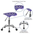 thumbnail image 3 of Scranton & Co Adjustable Bar Stool wth Chrome Base in Violet, 3 of 8