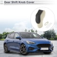 thumbnail image 2 of Cubierta de pomo de cambio de marchas Unique Bargains para Ford Focus 2012-2018, protector de mango de cambio antideslizante de cuero sintético, 1 pieza, beige y negro, 2 of 6