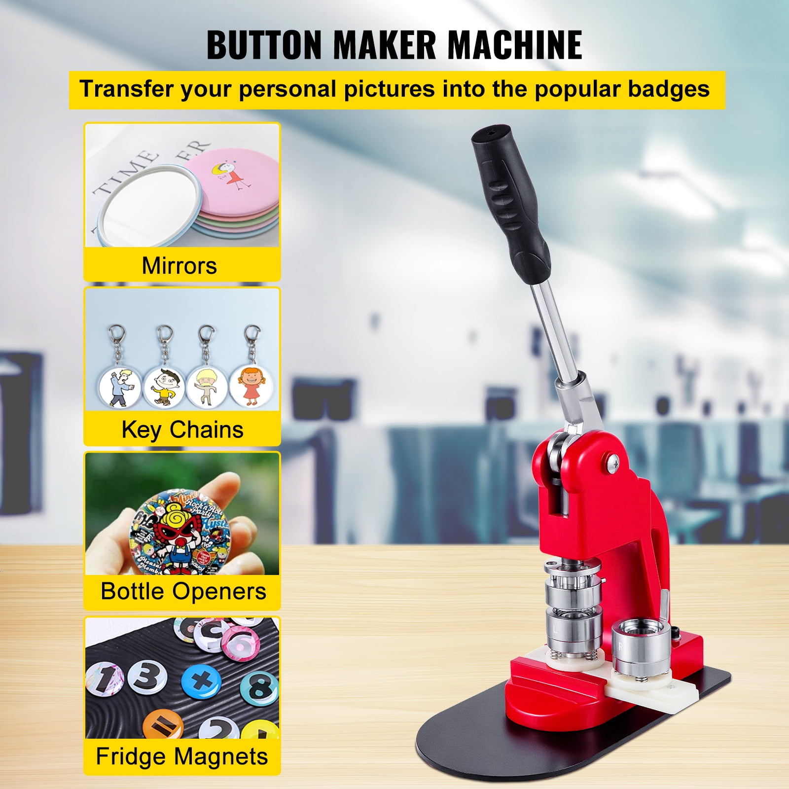  Tigoola Button Maker Machine,25mm(1 inch) Pin Maker  Machine,Button Press Machine,Badge Press Machine,Craft Gifts for Kids with  Free Button Supplies