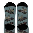 thumbnail image 3 of ThisWear Funny Cat Print Socks DJ Cat Socks DJ Gifts for Men Women Cat Lady Socks 1-Pair Novelty Crew Socks, 3 of 5