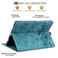 thumbnail image 4 of FJLBDE Case for iPad Pro 12.9 inch 6th/5th/4th/3rd Gen 2022/2021/2020/2018 with Stand, Card Slot, Auto Wake/Sleep, Embossed Cat PU Leather Cover, Green, 4 of 7