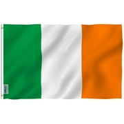 Anley Fly Breeze 3x5 Foot Ireland Flag - Vivid Color and UV Fade Resistant - Canvas Header and Double Stitched - Irish National Flags Polyester with Brass Grommets 3 X 5 Ft